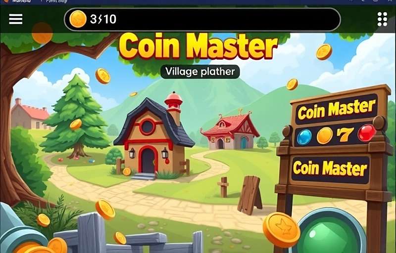 Coin Master Gameplay Coin Master game interface showing village and slot machine
